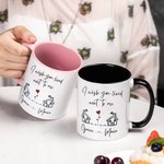 Personalised I Wish You Lived Next To Me Long Distance Mug with Name Gift for Friend Lover Neighbor Valentine's Day Housewarming Christmas