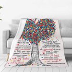 Personlig The World to Me Family Heart Tree filt Mors dag födelsedagspresent för familjen