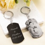Miesten Photo KeyChain Musta Titanium teräs