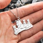 Personligt Mama Wolf-halsband med 1-8 namn Present till mor