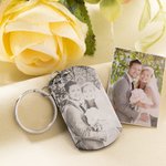 Miesten Photo KeyChain Musta Titanium teräs