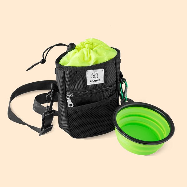 Personalized Dog Portrait Waterproof  Training Bag with Water Bowl and Biodegradable Garbage Bag Birthday Training Accessory Gift for Dog Owner