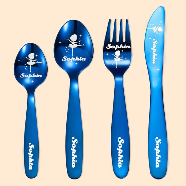 Set de couverts de ballet personnalisé - Cadeau pour enfants