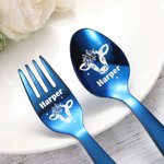 Gepersonaliseerd Schattig Koe Bestek Sets Cadeau
