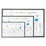 Personalized 1-16 Family Watercolour Flowers Horizontal Frameless Canvas Painting with Name Mother's Day Birthday Gift for Family