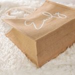 Personalized Birth Flower Butterfly Burlap Tote Bag