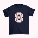 Numéro de baseball Softball personnalisé T-shirt unisexe pour femmes hommes garçons filles