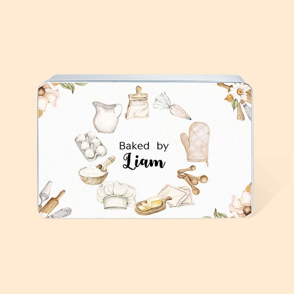 Personalized Baking Tin Baked By Name