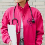 Veste d'infirmière brodée personnalisée avec fermeture éclair et poches Cadeau de fin d'études pour infirmière étudiante Personnel médical