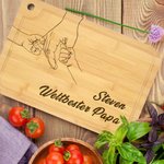 Tabla de cortar de madera personalizada y grabada con láser para regalar el Día del Padre