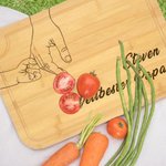 Tabla de cortar de madera personalizada y grabada con láser para regalar el Día del Padre