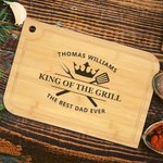 Tabla de cortar de madera personalizada y grabada con láser para regalar el Día del Padre