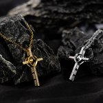 Pendentif de Coeur Personnalisé avec Couleur du Croix Bijoux pour Femmes Cadeau d'Anniversaire pour Elle