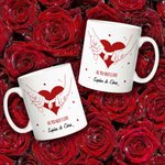 Personalized All You Need Is Love Coffee Mug Valentine's Day Gift Set of 2