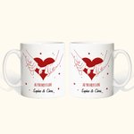 Personalized All You Need Is Love Coffee Mug Valentine's Day Gift Set of 2