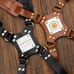 Porte-Appareil Photo Double en Cuir Personnalisé avec Logo ou Texte Gravé au Laser Cadeau Anniversaire Noël pour Photographes