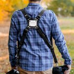Porte-Appareil Photo Double en Cuir Personnalisé avec Logo ou Texte Gravé au Laser Cadeau Anniversaire Noël pour Photographes