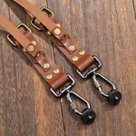 Porte-Appareil Photo Double en Cuir Personnalisé avec Logo ou Texte Gravé au Laser Cadeau Anniversaire Noël pour Photographes