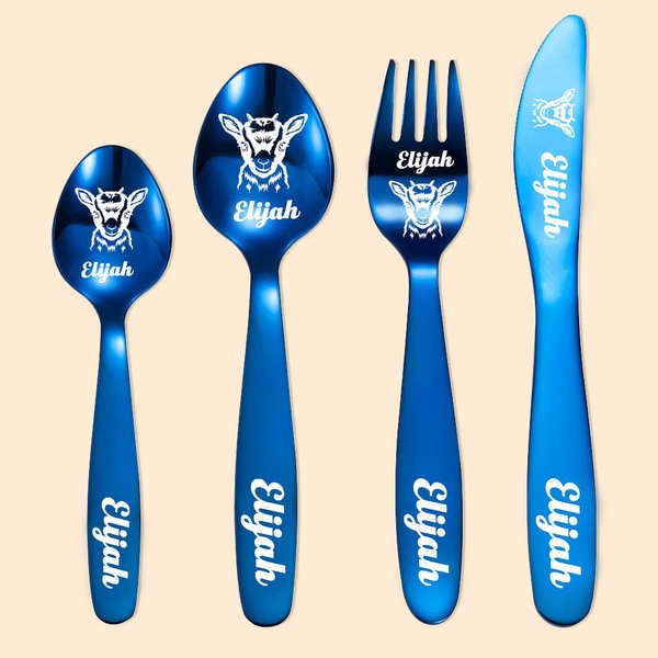 Set di posate personalizzate a tema pecora Regalo per bambini