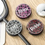 Personalised Leopard Stethoscope Stethoscope ID Tag Name Tag for Nurse Gift