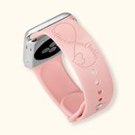 Pulsera de silicona personalizada Infinity con el nombre de la pareja Día de San Valentín Aniversario Regalo para Apple Samsung