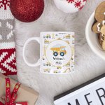 Mug Céramique 330ml Personnalisé avec Noms à Motif Véhicule de Construction Cadeau Anniversaire pour Enfant