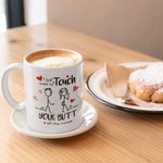 Mug de Couple Personnalisé avec Nom Thème Je Veux Juste Toucher Tes Fesses Tout le Temps Cadeau d'Anniversaire Saint-Valentin pour Lui