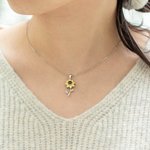 Personalised 100 Languages I love You Photo Projection Sunflower Necklace