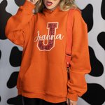 T-Shirt ou Sweat à Capuche Personnalisé avec Initiale Nom ou Motif Football Américain Cadeau pour Enfant Adulte