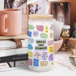 Bohemia personnalisé Affirmations positives Rappels quotidiens Coupe en verre Santé mentale