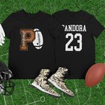 T-Shirt ou Sweat à Capuche Personnalisé avec Initiale Nom ou Motif Football Américain Cadeau pour Enfant Adulte