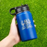 Personalisierte Fußball Kinder Sport Cup Fußball Wasserflasche w / Stroh Deckel