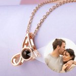 Collar Personalizado 100 Lenguas Te Quiero Foto Proyección A-Z Inicial