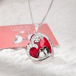 Gepersonaliseerde hart kristal zirkoon pinguïn paar hanger ketting met gegraveerde namen Valentijnsdag jubileum cadeau voor geliefde