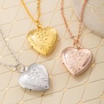 Personalizada Flor Corazón Relicario Collar con Foto Memorial Joyería Regalo