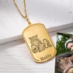 Personalisierte Pferdeportrait Hundemarke Halskette für Pferdeliebhaber