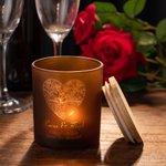 N'importe quelle carte personnalisée Where We Met Porte-bougie parfumée Cadeau de la Saint-Valentin