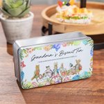 Personalised Food Grade Easter Peter Rabbit Biscuit Tin with Name and Text Gift for Family
