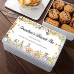 Personalised Food Grade Easter Peter Rabbit Biscuit Tin with Name and Text Gift for Family
