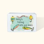 Personalised Metal Storage Tin Novelty Fishing Box