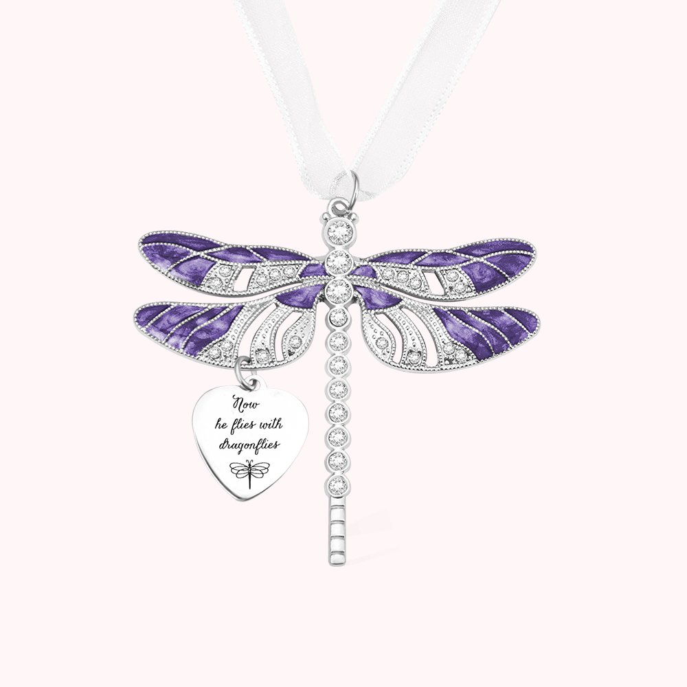 Personalisierte Libelle Memorial Ornament für den Verlust eines geliebten Menschen