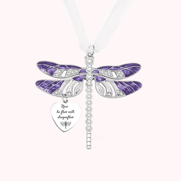 Personalized Dragonfly Memorial Ornament for Loss of Loved One