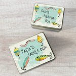 Personalised Metal Storage Tin Novelty Fishing Box
