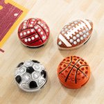 Bracelet en Cuir Personnalisé avec Breloques de Ballon et Lettes Séparées du Nom Cadeau de Compétition Sport pour Amoureux de Sport avec Ballons