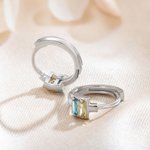 Boucles d'Oreilles Personnalisées avec Pierre de Naissance Cadeau pour Femme