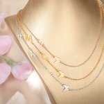 Henkilökohtainen Dainty 1-3 nimikirjaimet ja Butterfly kaulakoru Lahjat hänelle