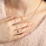 Collier Personnalisé avec Initiale et Collier de Papillon en Couches Cadeau d'Anniversaire pour Elle