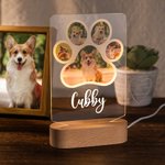 Veilleuse personnalisée avec portrait de chien pour la maman d'un chien et l'amoureux d'un animal de compagnie.