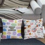 Couvre oreiller personnalisé Bohemia Positive Affirmations Throw Pillow Cushion Cover