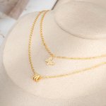 Collier Personnalisé avec Initiale et Collier de Papillon en Couches Cadeau d'Anniversaire pour Elle